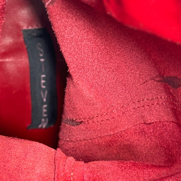 Steven Red Leather Cowboy Cowgirl Western Boots - Picture 16 of 16